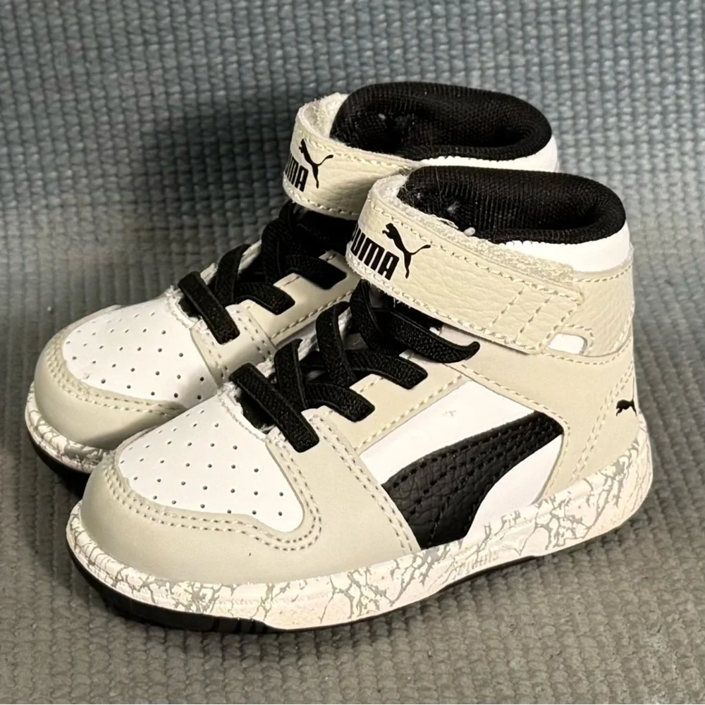 Puma Toddler Rebound Mid Layup Marble Athletic Shoes Size 5C‎
